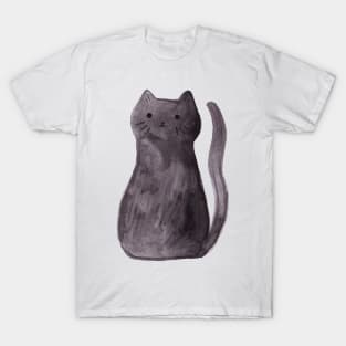 Watercolor Black Cat T-Shirt